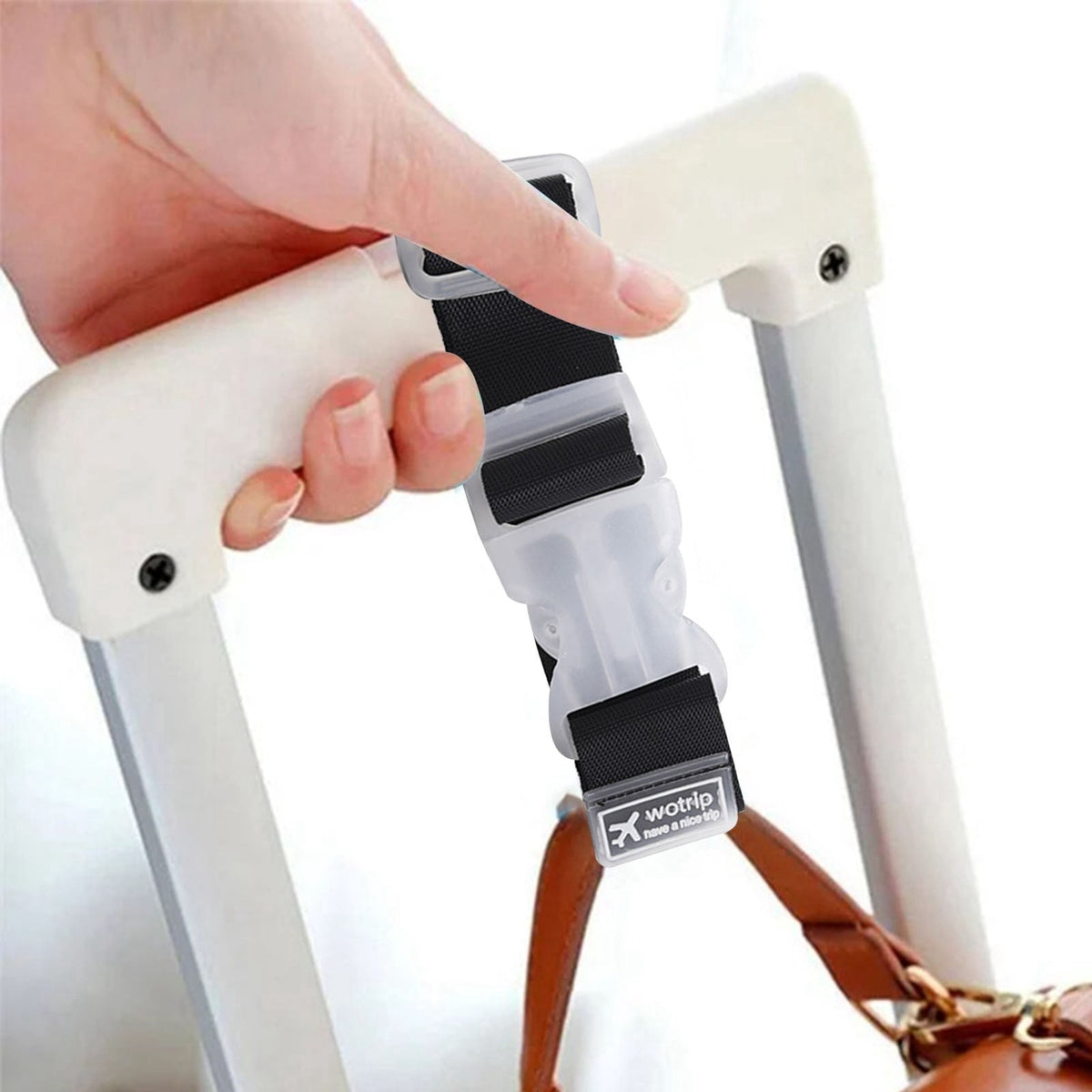 Adjustable Luggage Strap with Buckle Clips, 27 x 2.5 cm Webbing for Cases and Duffels - Image 4