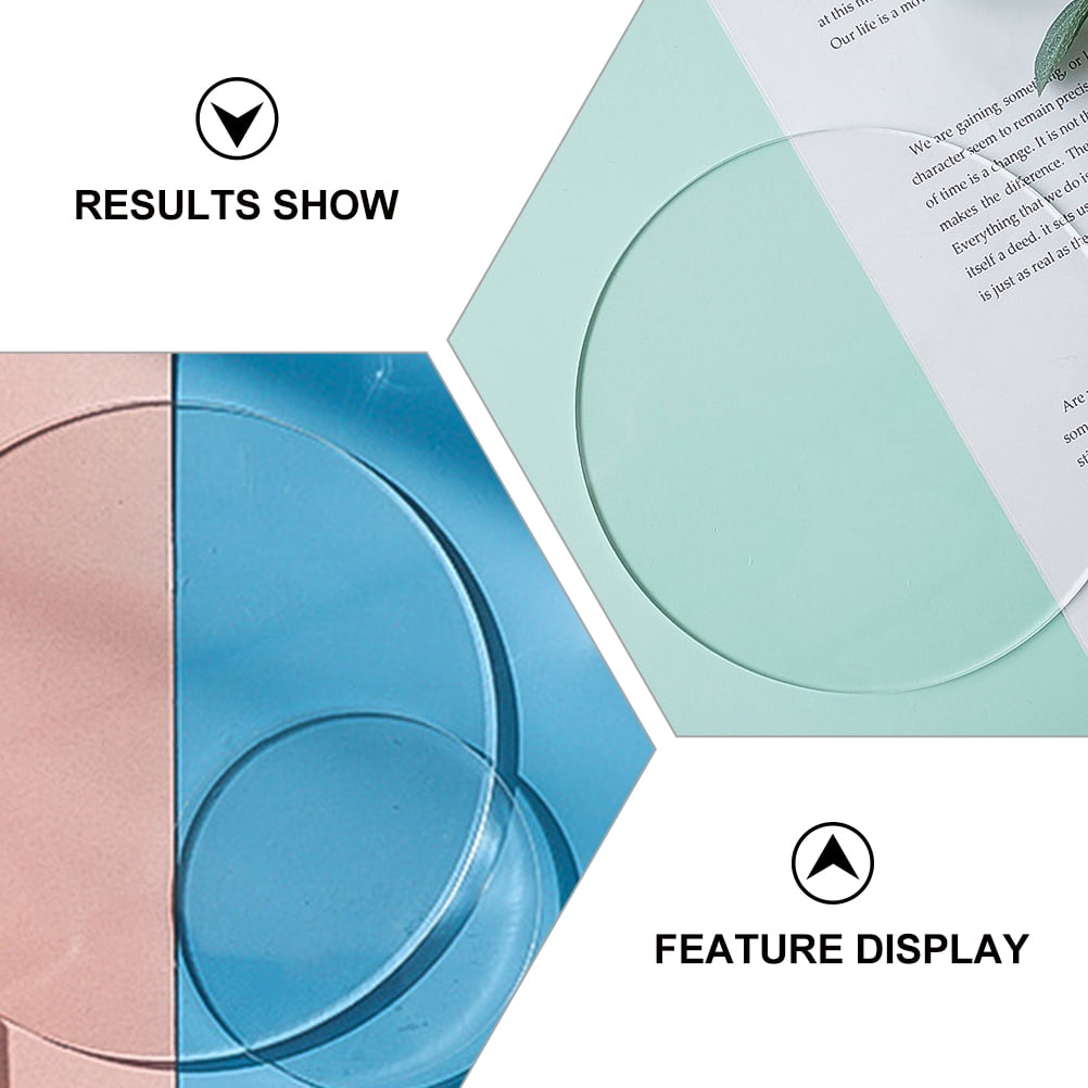Round Acrylic Wall Discs in White, Set of Three Decorative Mirror Panels - Image 5