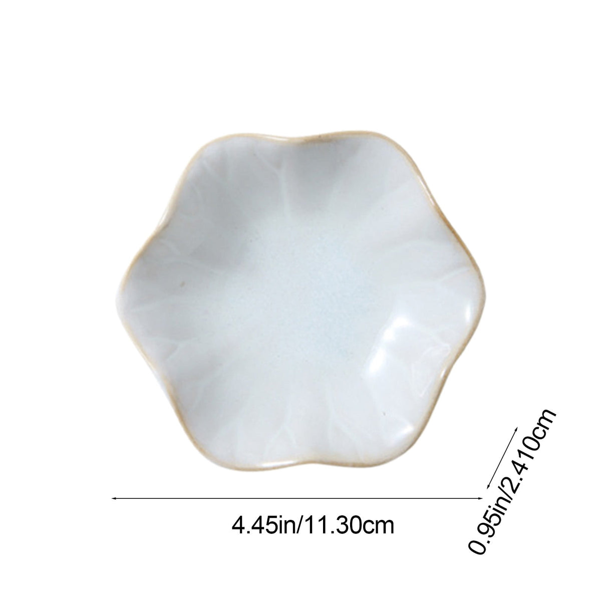 Leaf-Shaped Ceramic Trinket Dish in White, 4.33 x 3.54 in Ring and Key Tray - Image 2
