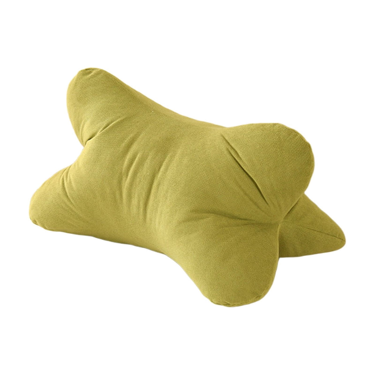 Bone-Shaped Support Pillow in Green Polyester, 21.65 in Rest Cushion for Car and Desk