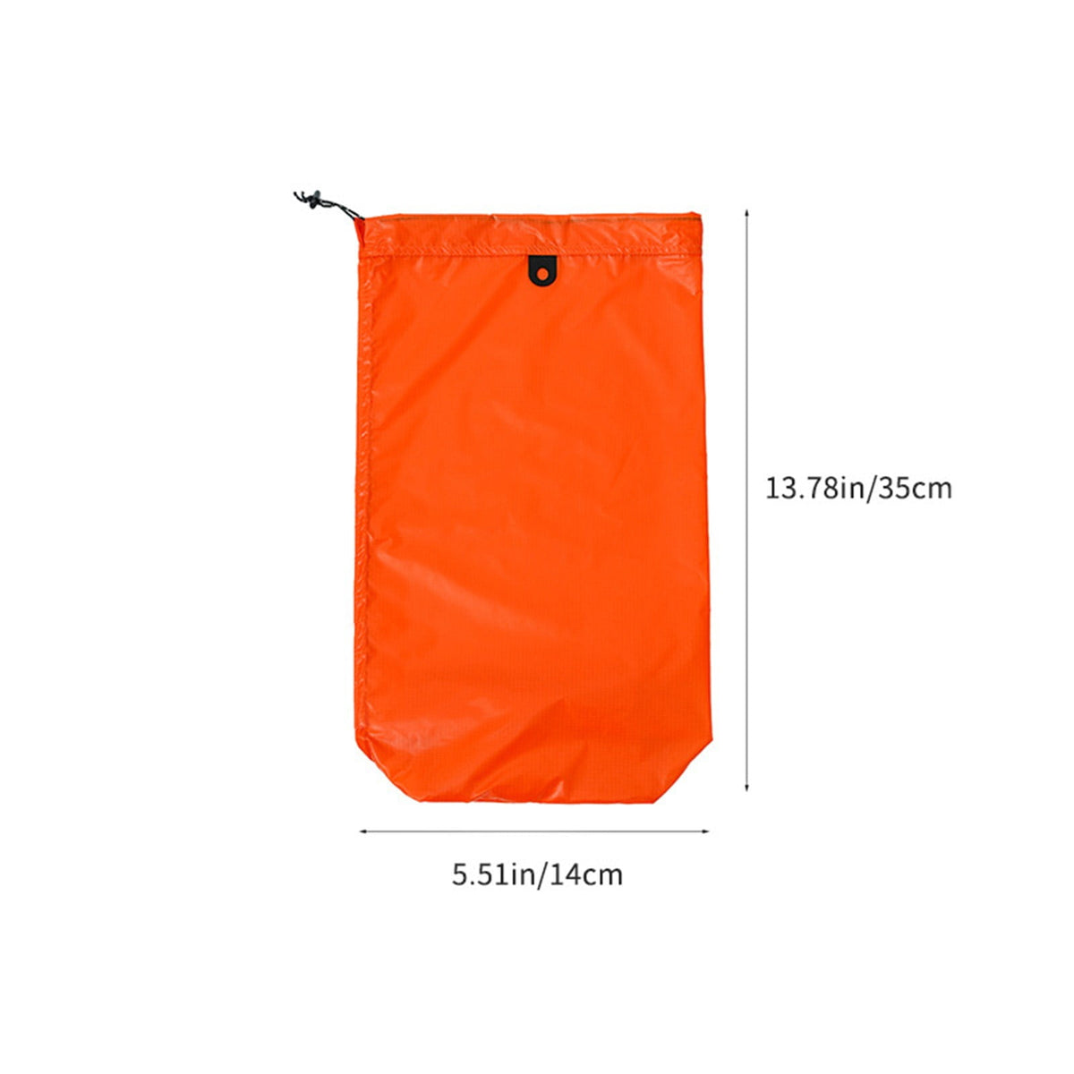 Drawstring Shoe Pouch in Orange Nylon, 13.78 x 5.51 in Packing Bag for Sandals and Flats - Image 3