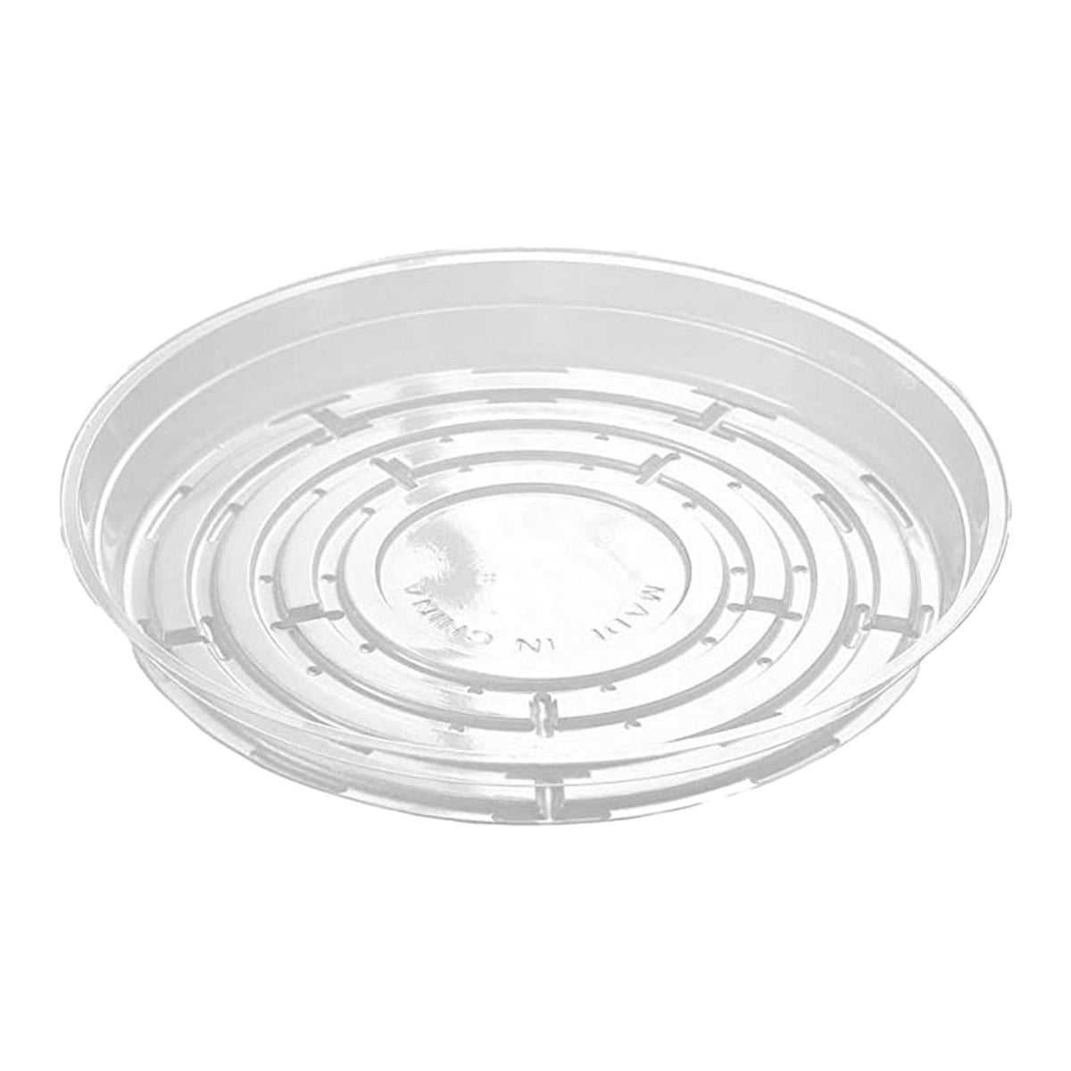 Clear Round Plant Saucers in Thick Plastic, Five 8-Inch Drip Trays - Image 3