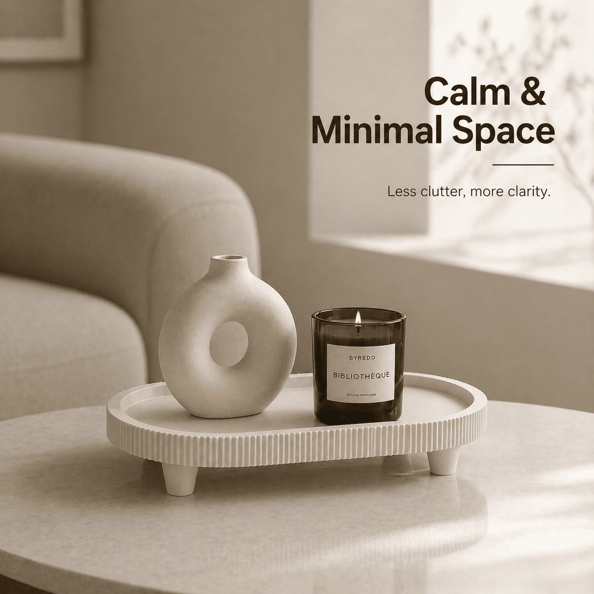 Oval Vanity Tray with Raised Legs, 10 x 6.5 in Matte Catchall in White - Image 3
