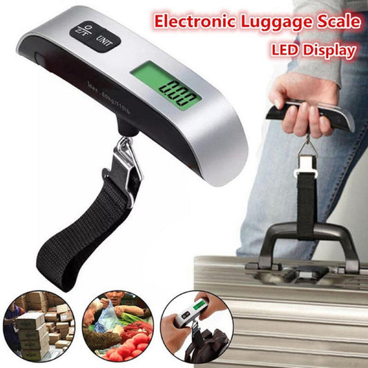 Digital Hanging Luggage Scale with Backlit Display and Tare, 110 lb Capacity - Image 2
