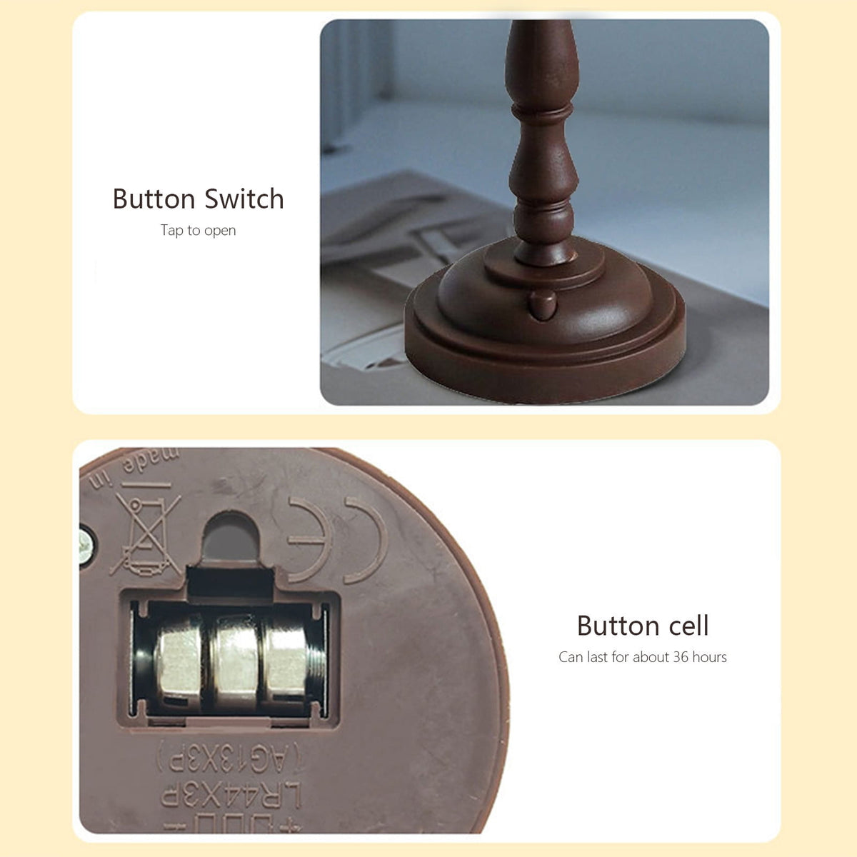 Small Bedside Table Lamp with Retro Farmhouse Styling for Nightstand and Desk - Image 4