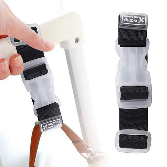 Adjustable Luggage Strap with Buckle Clips, 27 x 2.5 cm Webbing for Cases and Duffels - Image 2