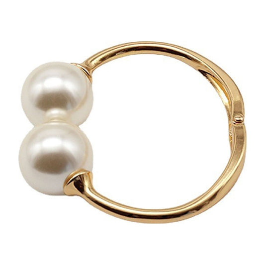 Magnetic Curtain Tieback with Pearl Clasp, 4.3 in Drill-Free Drapery Holder