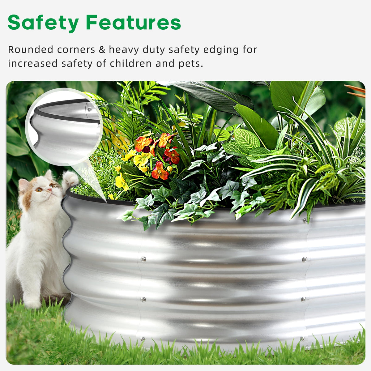 Galvanized Raised Garden Bed, 4 x 2 x 1 ft Planter Box with Assembly Kit - Image 5