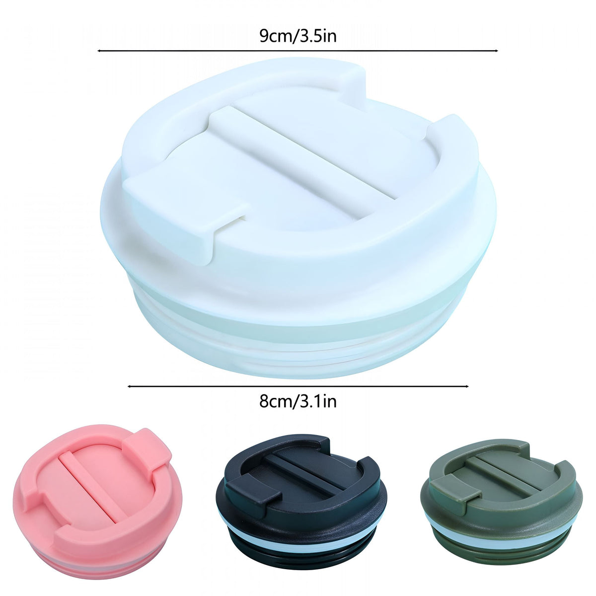 Replacement Tumbler Lid with Slide Seal for 3-Inch Mug Openings, Leak-Resistant - Image 6