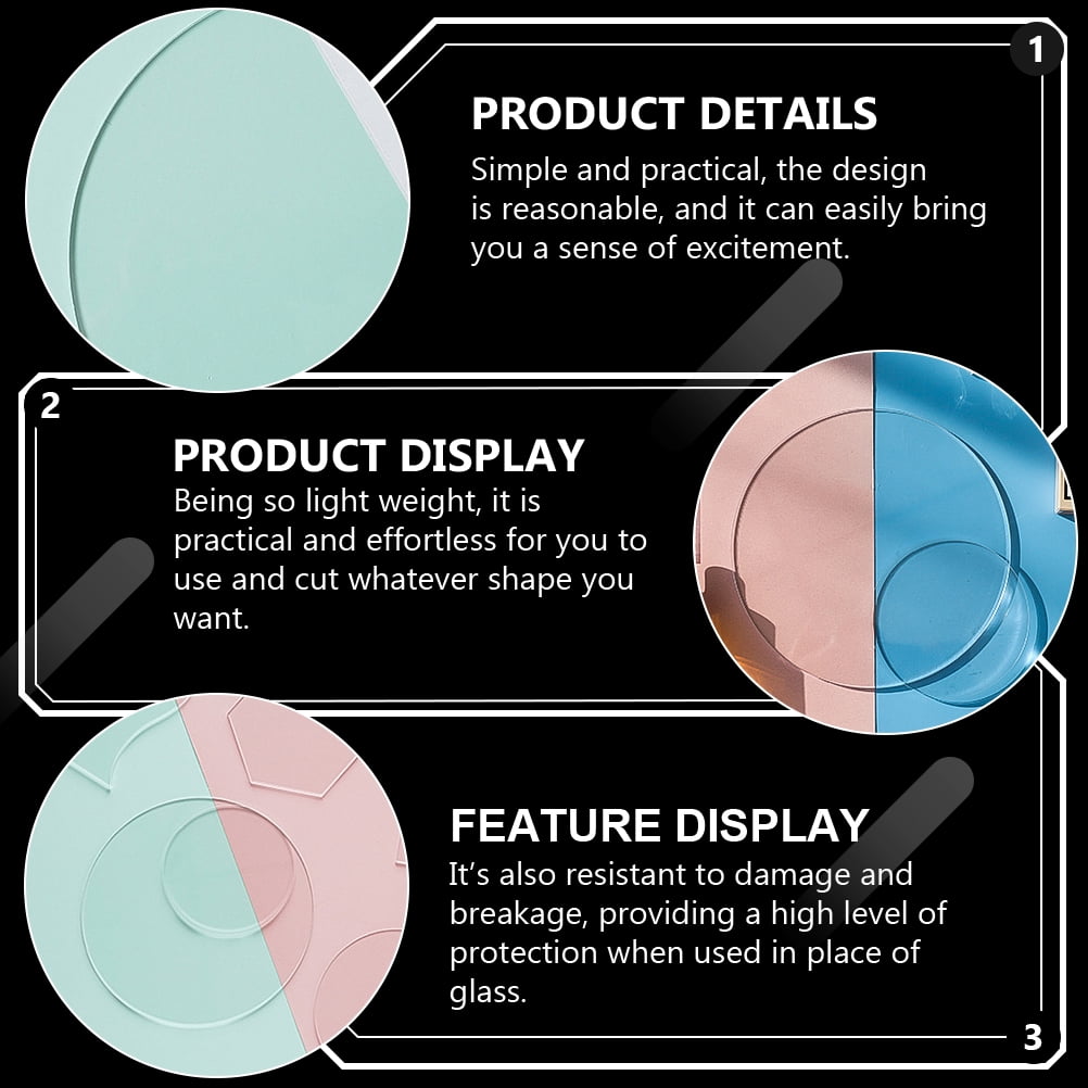Round Acrylic Wall Discs in White, Set of Three Decorative Mirror Panels - Image 2