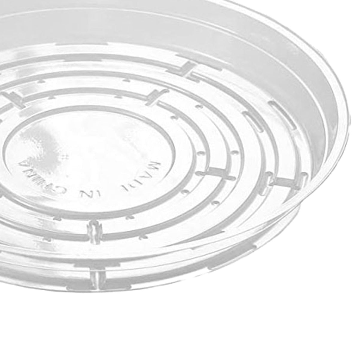 Clear Round Plant Saucers in Thick Plastic, Five 8-Inch Drip Trays - Image 4