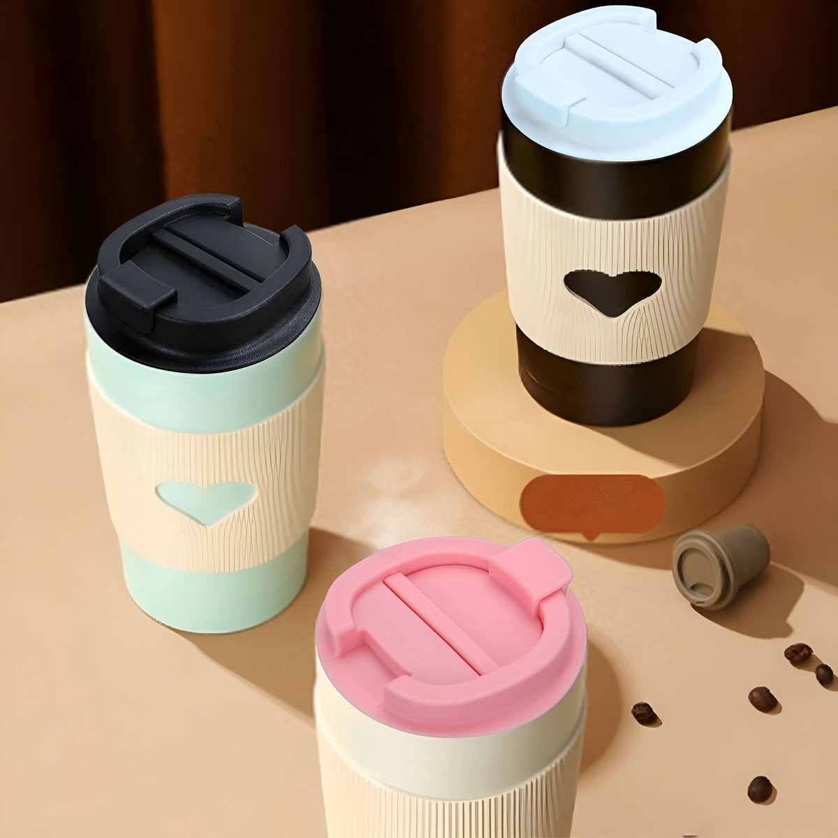Replacement Tumbler Lid with Slide Seal for 3-Inch Mug Openings, Leak-Resistant - Image 3