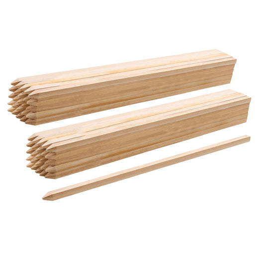 Fir Wood Garden Stakes with Pointed Ends, 50-Piece Set of 36 in Markers