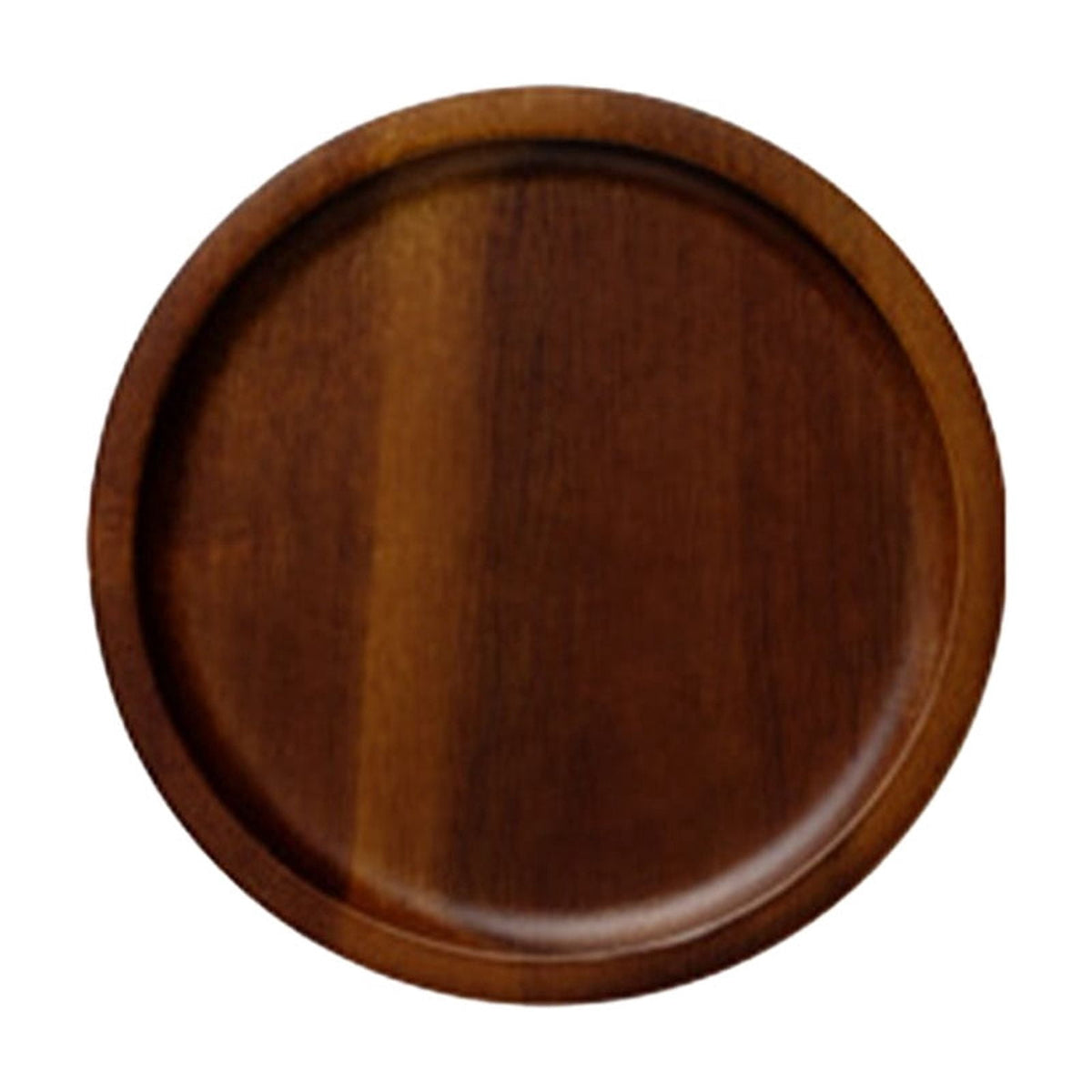 Round Walnut Serving Tray, 5.1 in Wooden Dish for Counter and Coffee Table